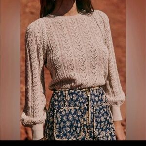 Sezane XS Maxen Beige Jumper